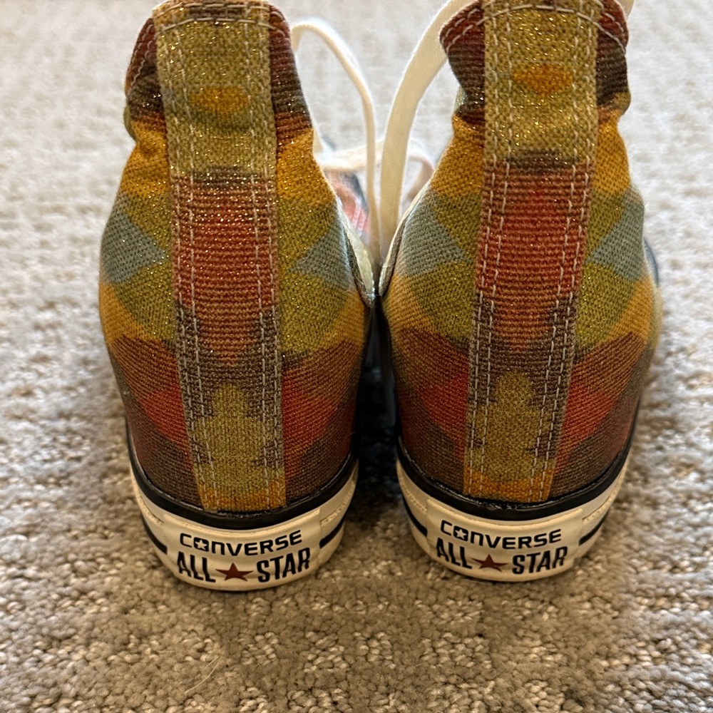 Multicolor Canvas High-top Hidden Wedges - Picture 4 of 7